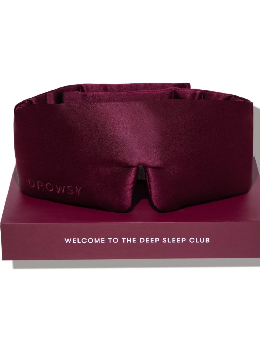 NIB DROWSY Mulberry Silk Sleep Mask - La Vie En Rouge